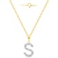 Nova Star(R) Gold Plated Lab Grown Diamond Initial S Pendant - image 1