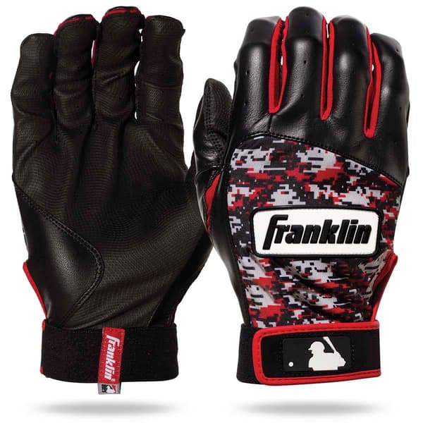 Franklin(R) Adult Digitek Batting Gloves - Black/Red - image 