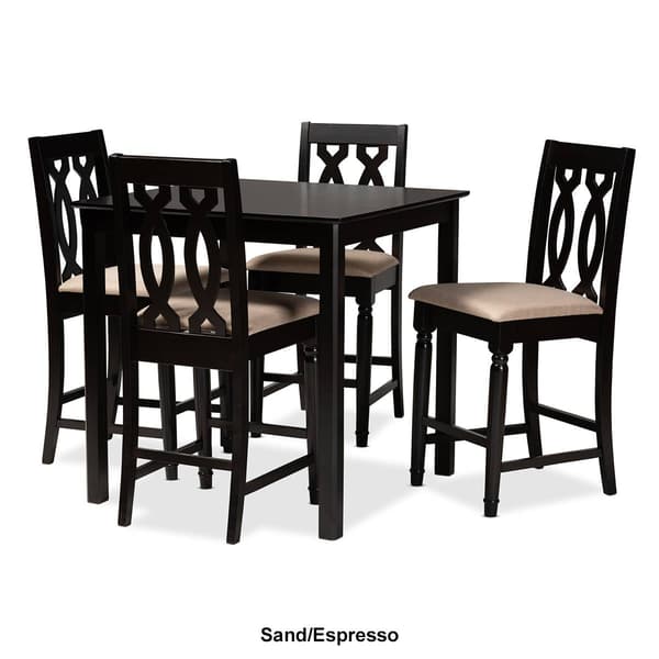 Baxton Studio Darcie 5-Piece Wood Pub Set