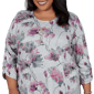 Plus Size Alfred Dunner Vail 3/4 Ruch Sleeves Floral Blouse - image 5
