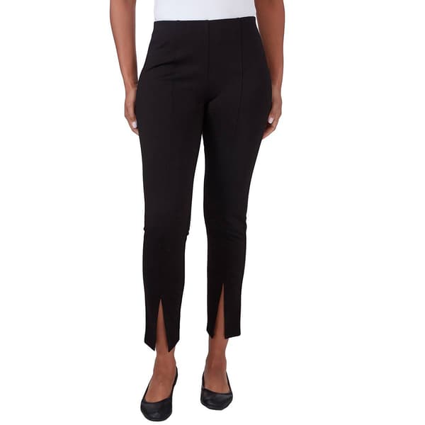 Petite Ruby Rd. Ready for Red Pull On Solid Ponte Pants - image 