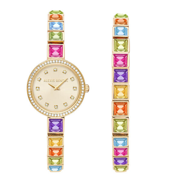 Womens Alexis Bendel Gold-Tone Analog Watch Set - A1816G-42-A27 - image 