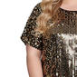 Plus Size NY Collection Short Sleeve All Over Sequin Blouse - image 4