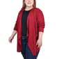 Plus Size NY Collection Long Sleeve Thermal Hooded Cardi - image 3