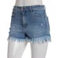Juniors Celebrity Pink High Rise Fray Hem Distressed Denim Shorts - image 2