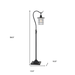HomeRoots 60in. Antiqued Bronze Lantern Style Floor Lamp