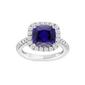 Gemstone Classics&#40;tm&#41; Silver Created Blue Sapphire Ring - image 1