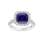 Gemstone Classics&#40;tm&#41; Silver Created Blue Sapphire Ring - image 1