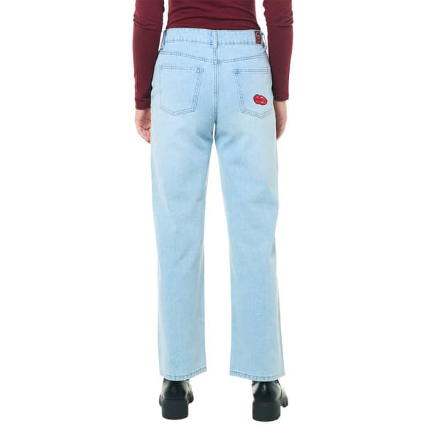 Juniors Gogo Jeans High Rise Embroidered Straight Leg Jeans