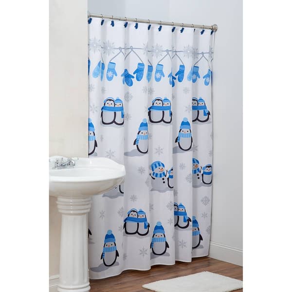 Snowy Mittens 13pc. Shower Curtain Set - image 