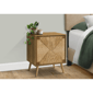 Monarch Specialties Light Walnut Seagrass-Look Accent Table - image 9