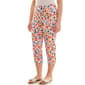 Womens Zac & Rachel Pull On Watercolor Floral Capris - image 3