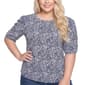 Plus Size NY Collection Short Sleeve Crewneck Print Ity Top - image 1