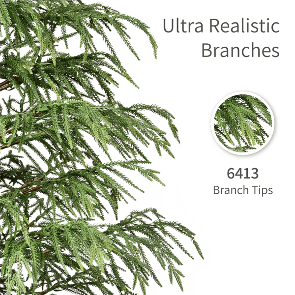 Puleo International 7.5ft. Pre-Lit LED Norfolk Fir Christmas Tree