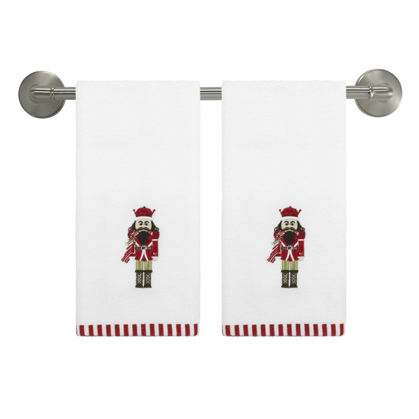 Avanti Peppermint Nutcracker 2pc. Bath Towel Collection