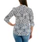 Womens Zac & Rachel 3/4 Roll Tab Sleeve Abstract Blouse - image 2