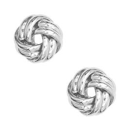 Anne Klein Silver-Tone Knot Stud Earrings