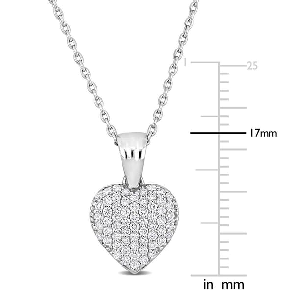 Sophia B 14kt. White Gold 3/8ct. Diamond Heart Pendant Necklace