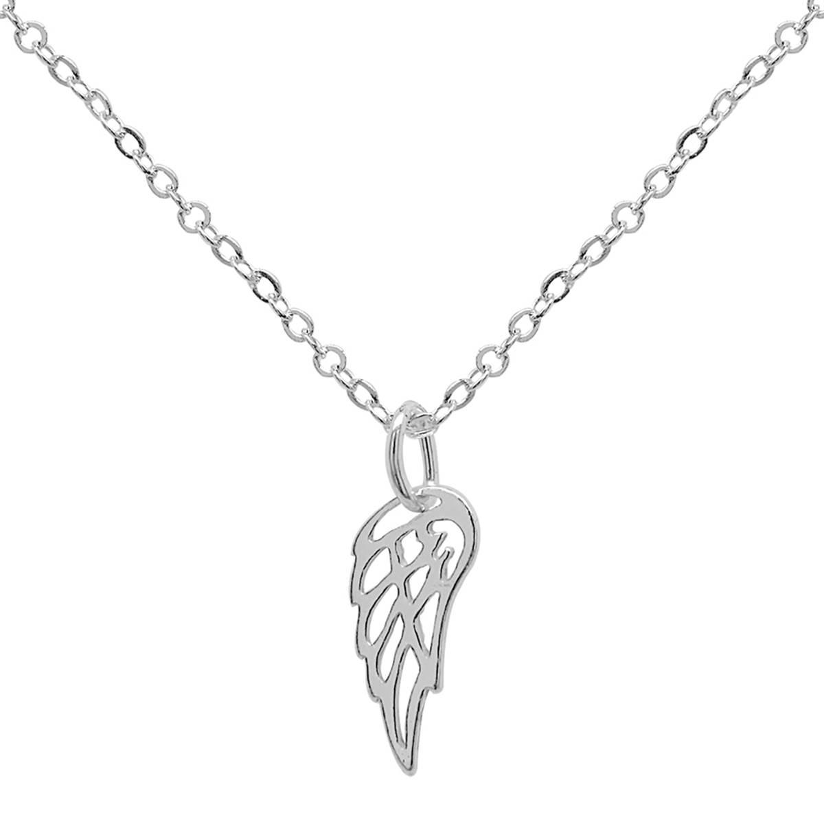 Marsala 18in. Sterling Silver Angel Wing Pendant Necklace