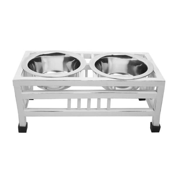 Indipets Antique Finish Diner Wrought Iron Elevated Feeder - image 