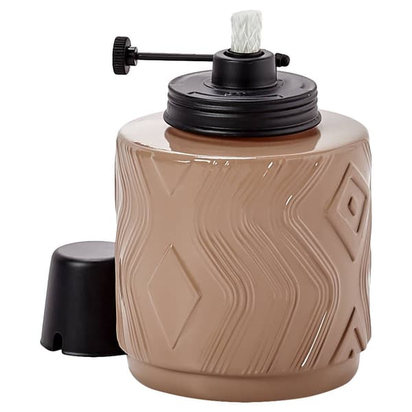 TIKI Glass Tabletop Torch w/ Adjustable Flame - image 