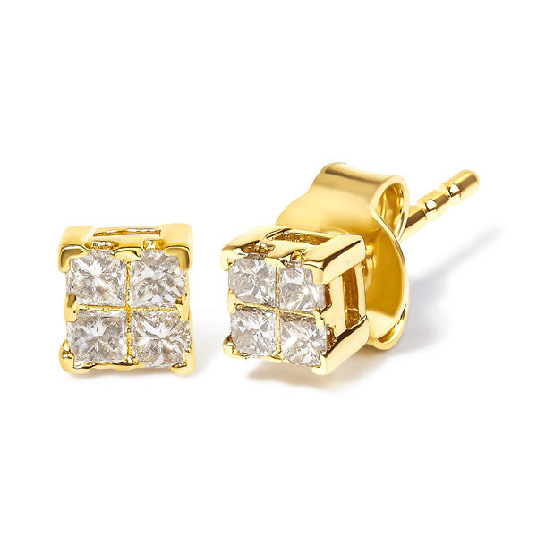 Haus of Brilliance 14kt. Gold 1/4ctw. Diamond Stud Earrings