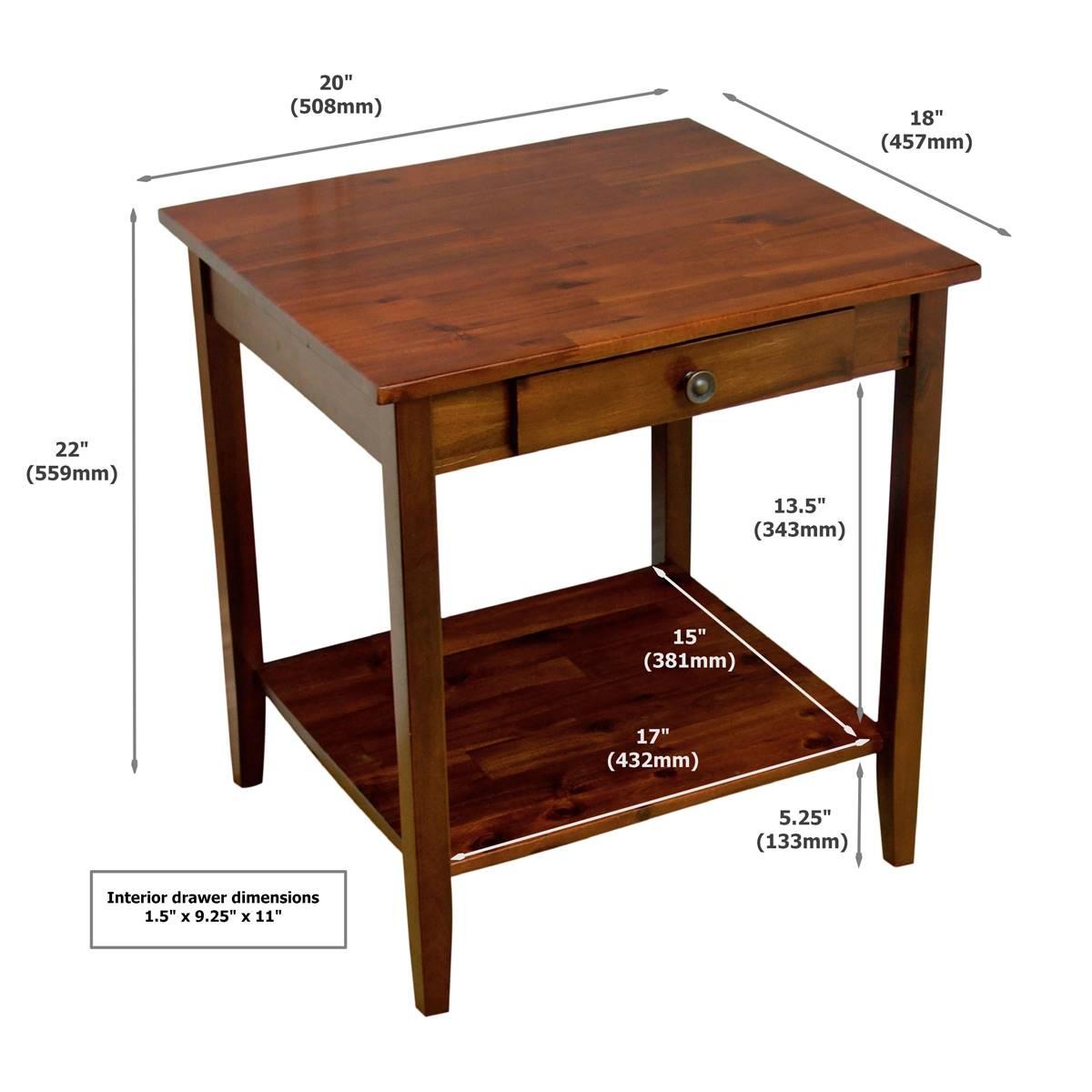 Casual Contemporary Living 2-Tier Acacia Square End Table