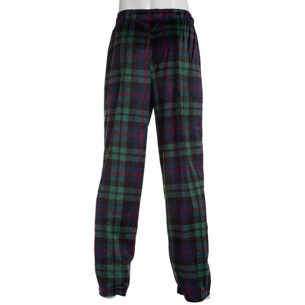 Mens Big & Tall Preswick & Moore® Plaid Silky Pajama Pants-Green