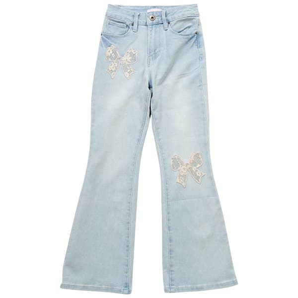 Girls (7-14) YMI® Lace Bow Flare Jeans