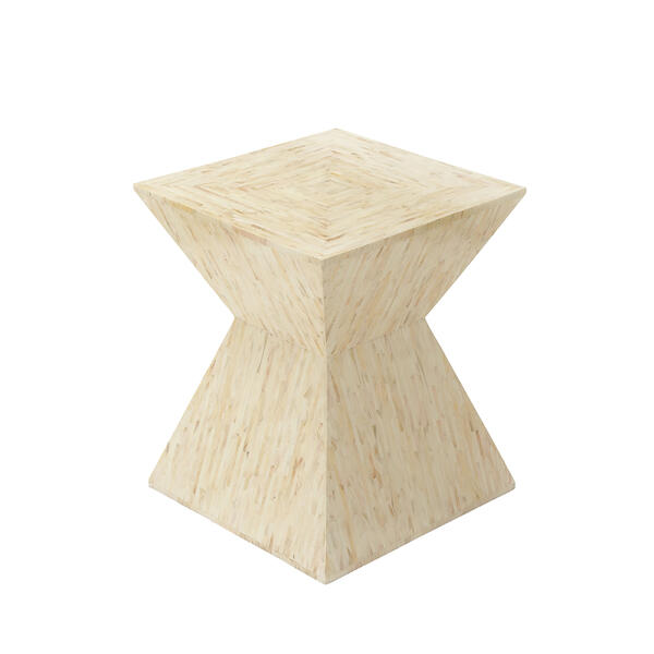9th & Pike&#40;R&#41; Beige Mussel Shells And Wood Accent Table - image 