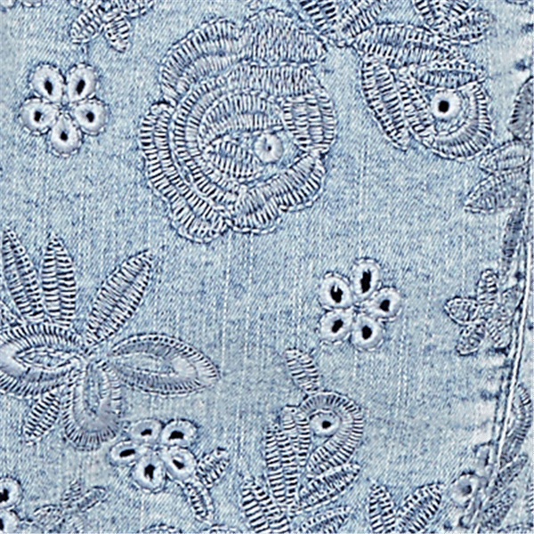 Petite Skye’s the Limit Fresh Start Embroidered Denim Jacket