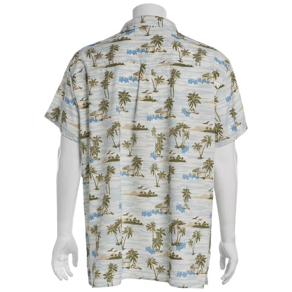 Young Mens VSTR Short Sleeve Stretch Button Down Shirt - White