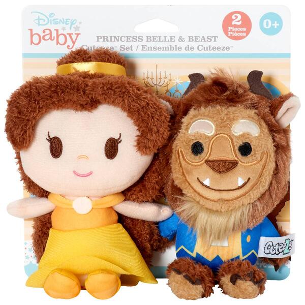 Disney baby Cuteeze&#40;tm&#41; Princess Belle & Beast Plush Set - image 
