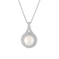 Gemstone Classics&#40;tm&#41; Sterling Silver Double Halo Necklace - image 1