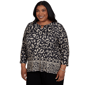 Plus Size Alfred Dunner Travel Advisory 3/4 Sleeve Leopard Blouse - image 3