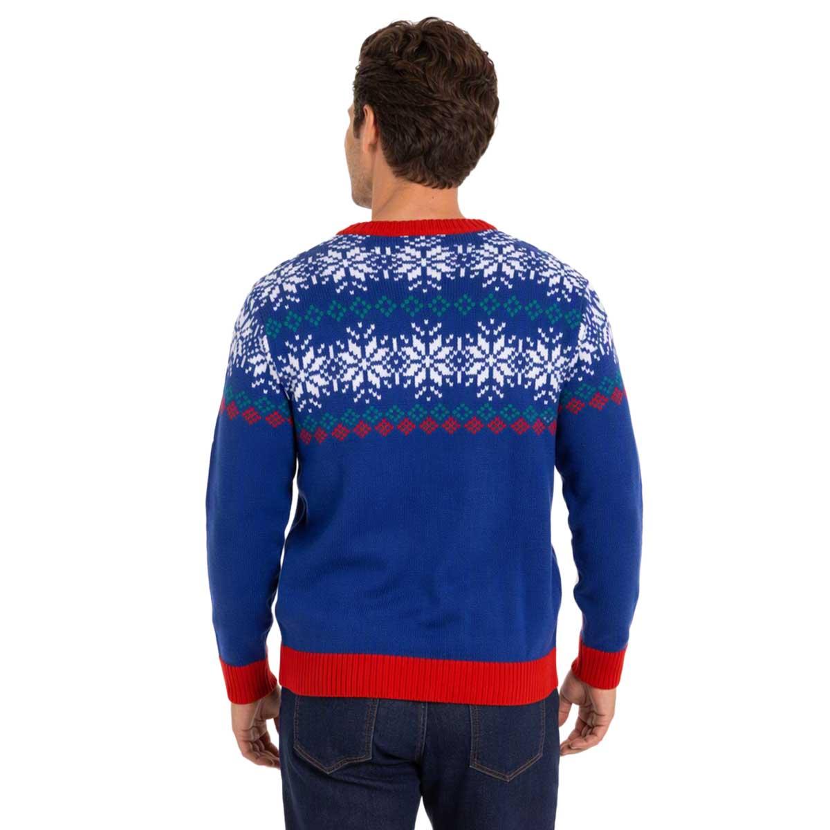 Mens Holiday Hype Sledding Squirrels Ugly Christmas Sweater