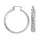 Diamond Cut Sterling Silver Hoop Earrings - image 1