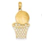 Unisex Gold Classics(tm) 14k. Basketball & Net Pendant - image 1