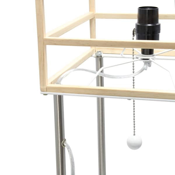 Lalia Home 1 Light Metal Etagere Floor Lamp w/ Shelves & Shade