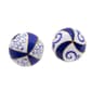 Kurt Adler 80mm 6pc. Blue &amp; White Glass Balls Set - image 5