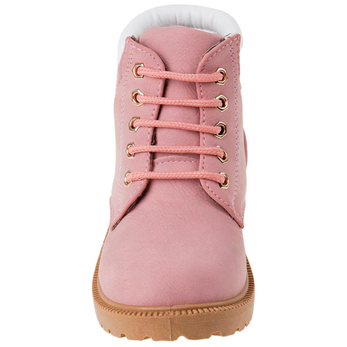 Big Girls Rugged Bear Lace-Up Boots