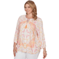 Plus Size Ruby Rd. Renaissance Romance Keyhole Neck Blouse - image 2