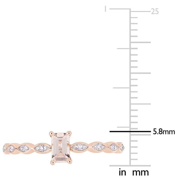 Gemstone Classics&#8482; 10kt. Rose Gold 1/3ctw. Morganite Ring