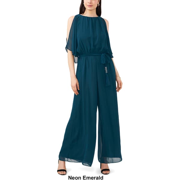 Womens MSK Solid Sleeveless Chiffon Bead Tassel Jumpsuit - Boscov's