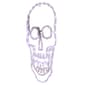 Northlight Seasonal 18in. White Skull LED Window Silhouette - image 3