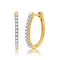 Nova Star&#174; Gold Plated 1/4ctw. Lab Grown Diamond Hoop Earrings - image 2