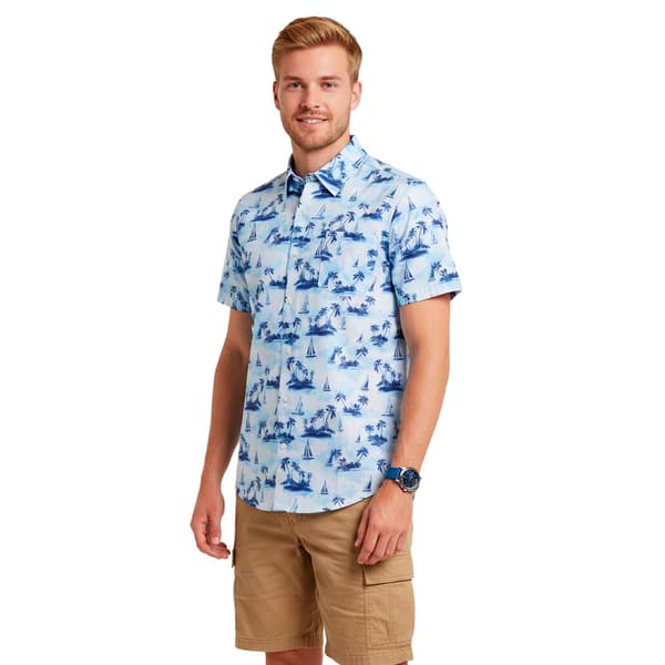 Mens Chaps Performance Button Down Shirt - Sail Away