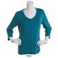 Womens Preswick & Moore&#174; 3/4 Sleeve V-Neck Solid Tee - image 10