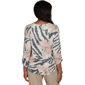 Womens Alfred Dunner Travel Advisory Zebra Floral Henley Blouse - image 2