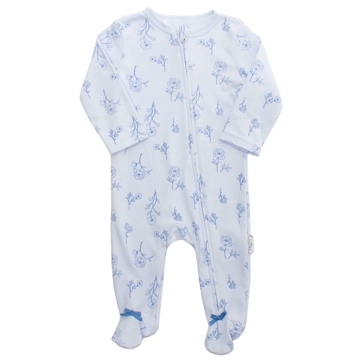 Baby Boy (NB-9M) Quiltex Floral Basic Sleep N Play Sleeper